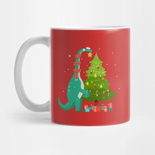 Funny Dinosaur Christmas Tree Mug